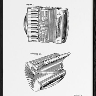 Poster di brevetto per fisarmonica