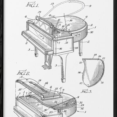 Poster di brevetto per pianoforte
