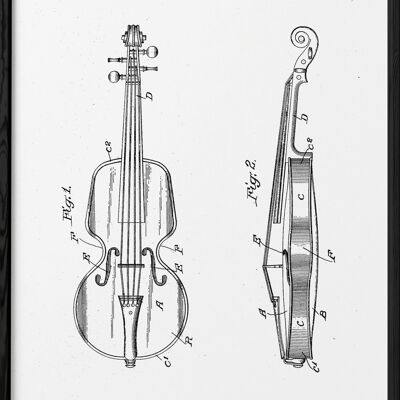 Violin Patent Poster