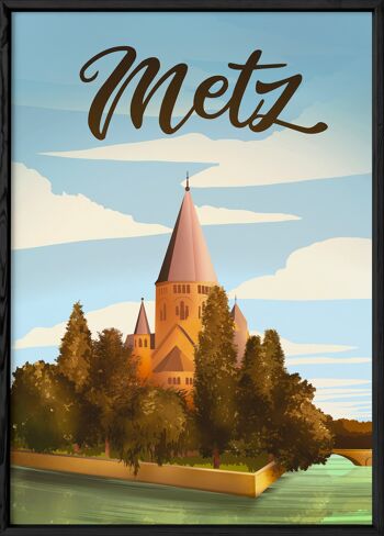 Affiche illustration de la ville de Metz 3