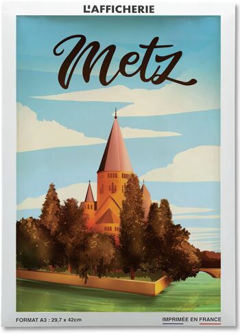 Affiche illustration de la ville de Metz 2