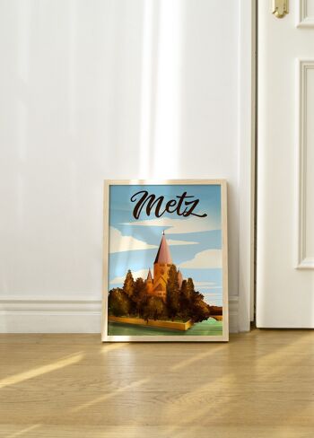 Affiche illustration de la ville de Metz 4