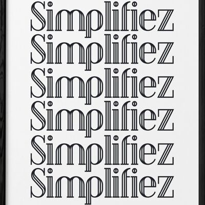 Affiche Simplifiez