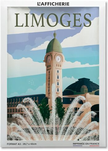Affiche illustration de la ville de Limoges 2