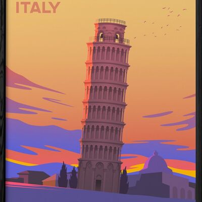 Cartel de la Torre Inclinada de Pisa