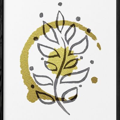 Abstract Gold Foil Poster 1