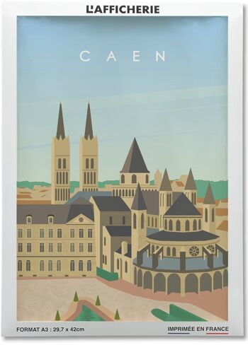 Affiche illustration de la ville de Caen 2