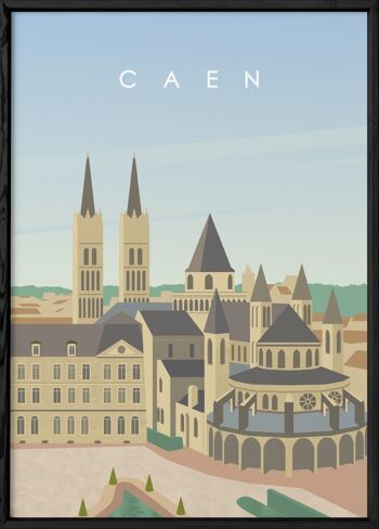 Affiche illustration de la ville de Caen 3