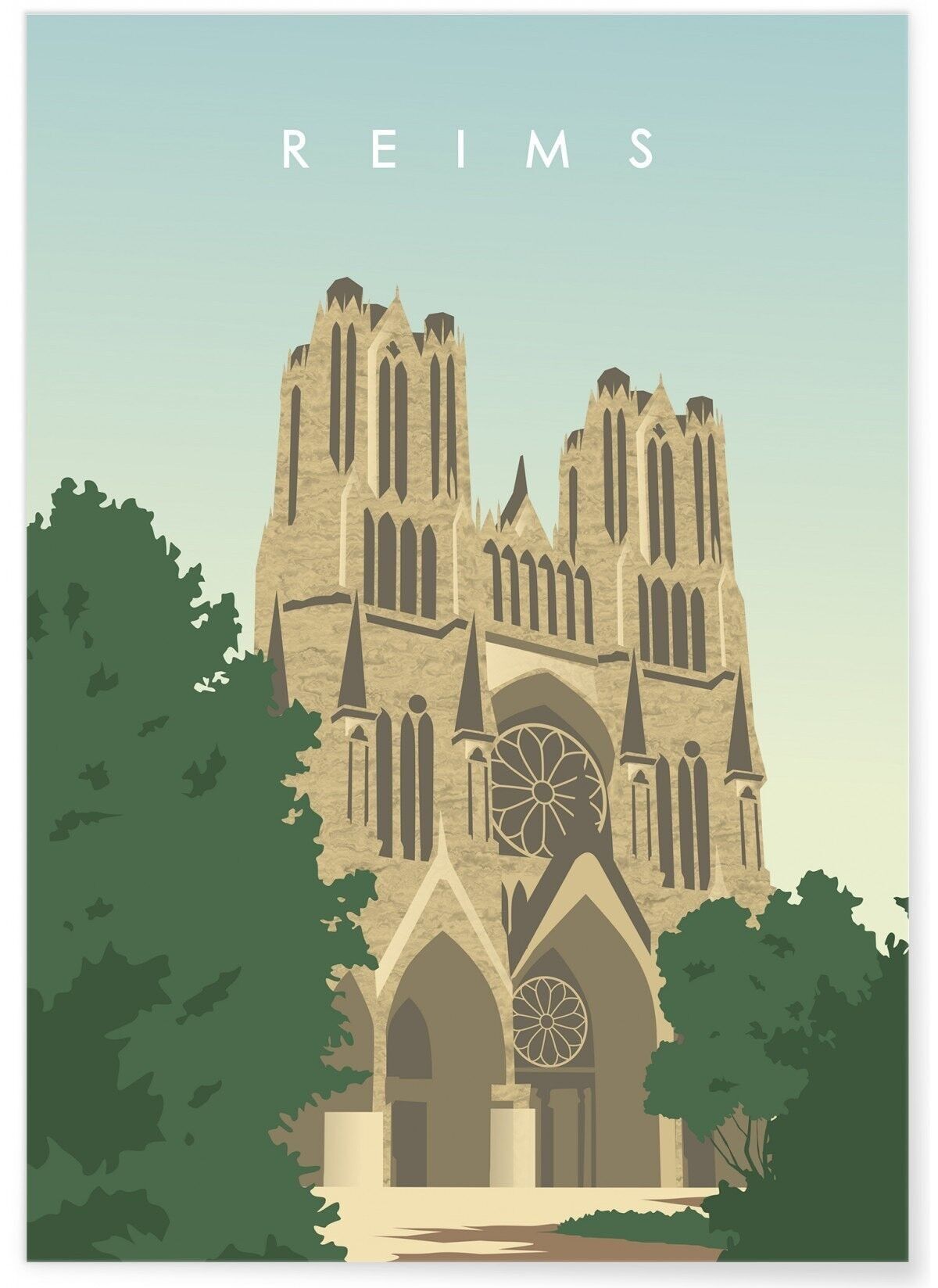 Manifesto illustrativo della città di Reims