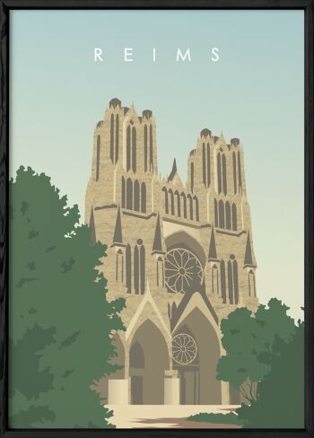 Affiche illustration de la ville de Reims 3