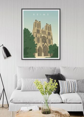 Affiche illustration de la ville de Reims 4