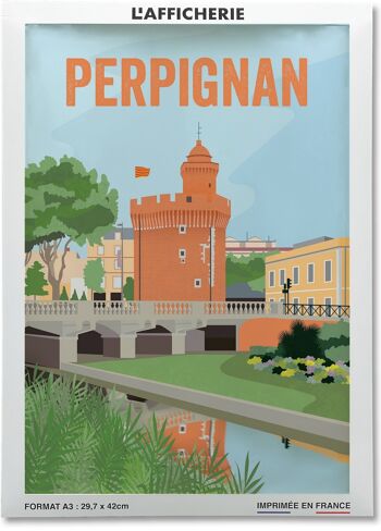 Affiche illustration de la ville de Perpignan 2