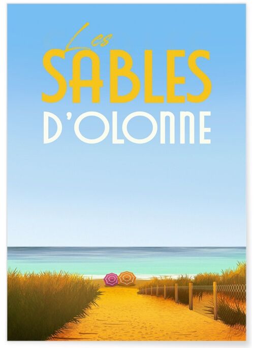 Affiche illustration de la ville Les Sables d'Olonne