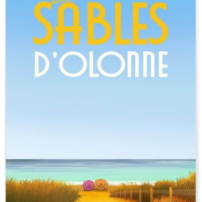 Illustration poster of the town of Les Sables d'Olonne