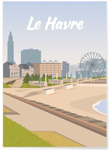 Affiche illustration de la ville Le Havre 1