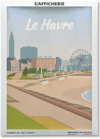 Affiche illustration de la ville Le Havre 2