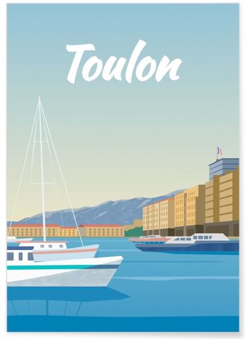 Affiche illustration de la ville de Toulon 1