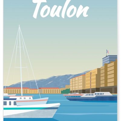 Affiche illustration de la ville de Toulon