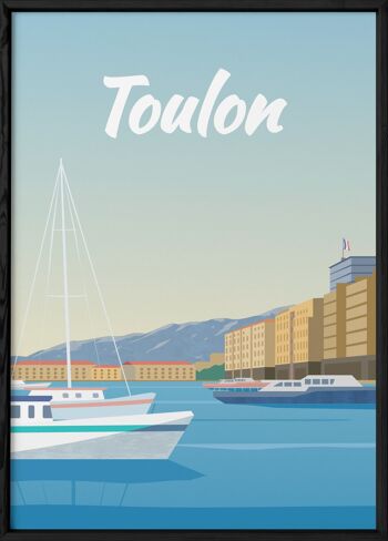 Affiche illustration de la ville de Toulon 3