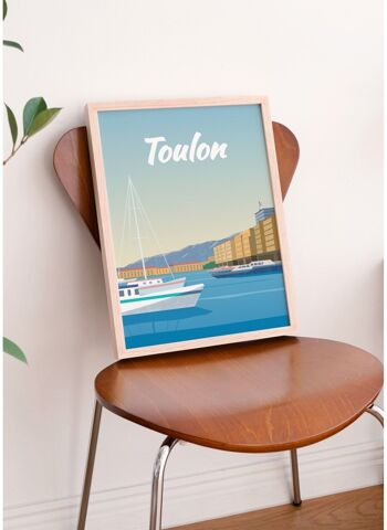 Affiche illustration de la ville de Toulon 4