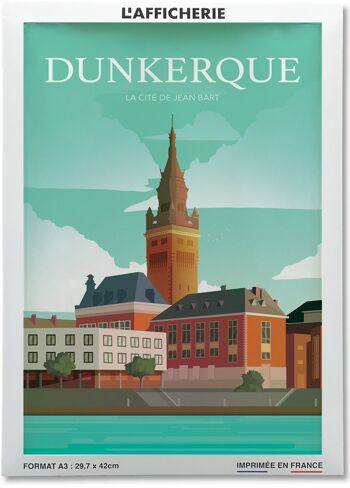 Affiche illustration de la ville de Dunkerque 2