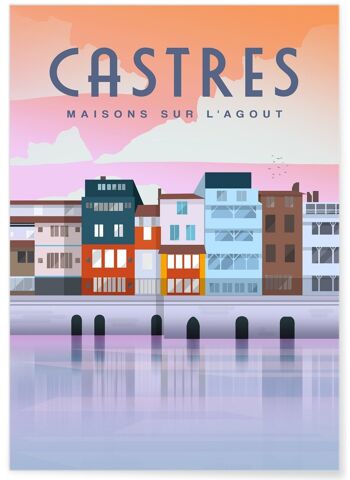 Affiche illustration de la ville de Castres 1