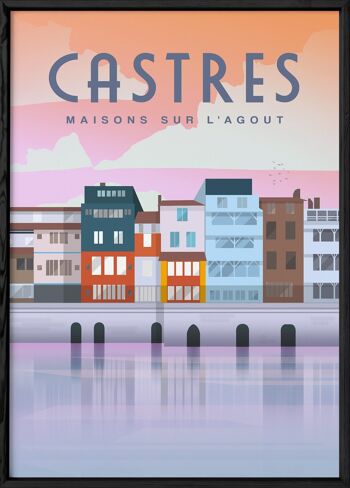 Affiche illustration de la ville de Castres 3