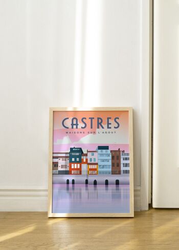 Affiche illustration de la ville de Castres 4