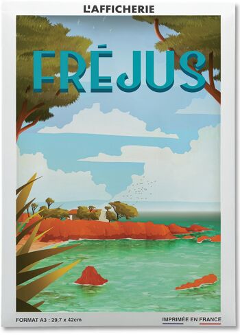 Affiche illustration de la ville de Fréjus 2