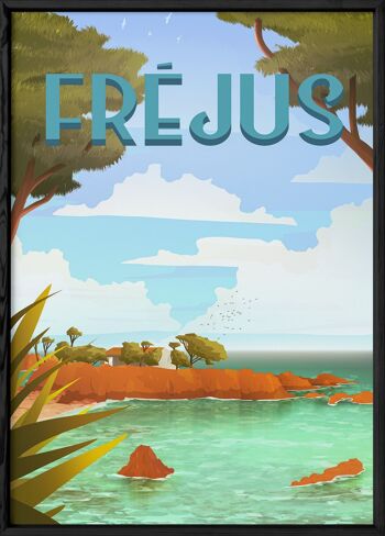 Affiche illustration de la ville de Fréjus 3