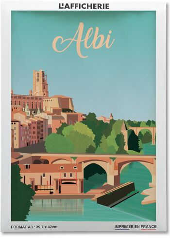 Affiche illustration de la ville d'Albi 2