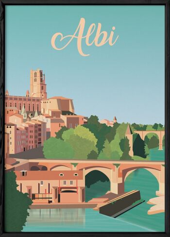 Affiche illustration de la ville d'Albi 3