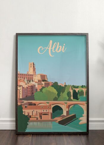 Affiche illustration de la ville d'Albi 4