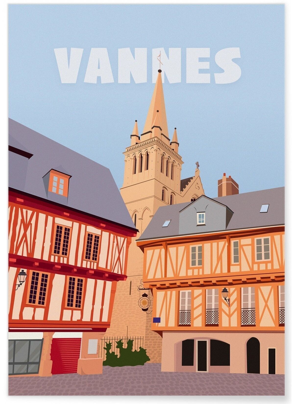 Illustratives Plakat der Stadt Vannes