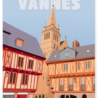 Illustratives Plakat der Stadt Vannes