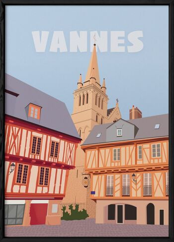 Affiche illustration de la ville de Vannes 3