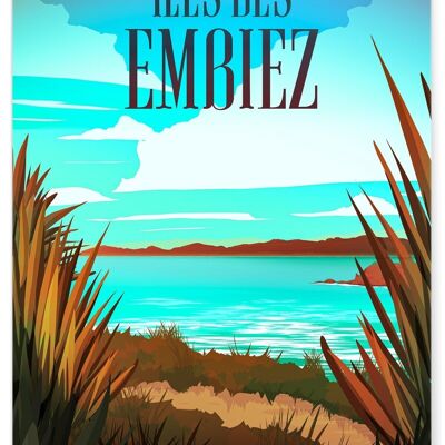 Illustrationsplakat der Embiez-Inseln