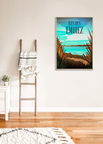 Affiche illustration Îles des Embiez 4