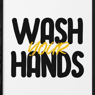 Cartel "Lávate las manos"
