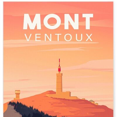 Affiche illustration du Mont Ventoux