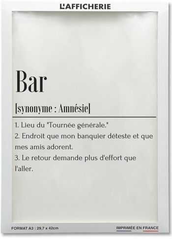 Affiche Définition Bar 2