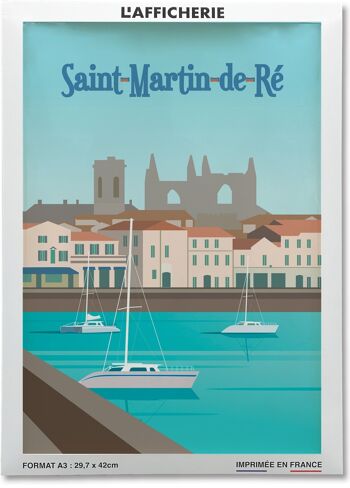 Affiche illustration de la ville de Saint-Martin-de-Ré 2