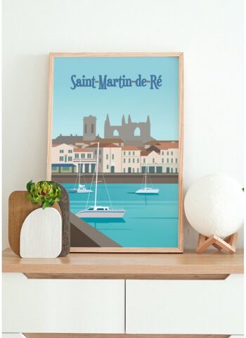 Affiche illustration de la ville de Saint-Martin-de-Ré 4