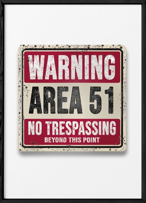 Affiche "Warning Area 51"