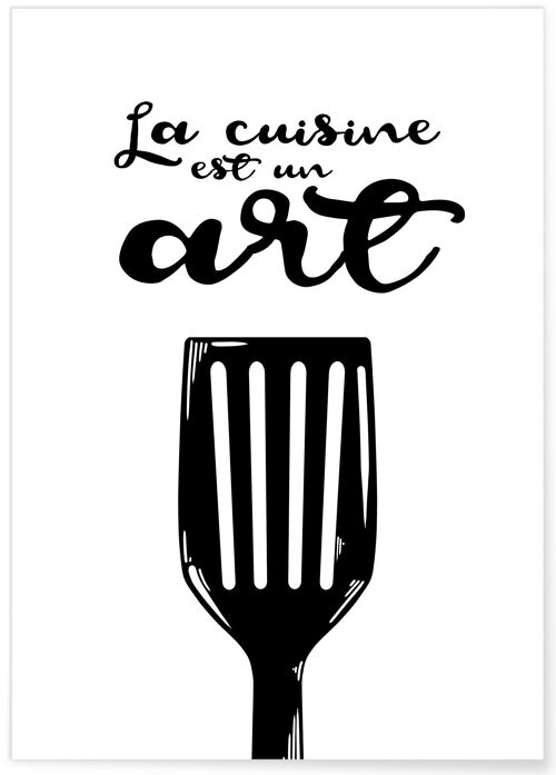 Affiche "La cuisine est un art"