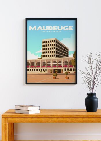 Affiche illustration de la ville de Maubeuge 4