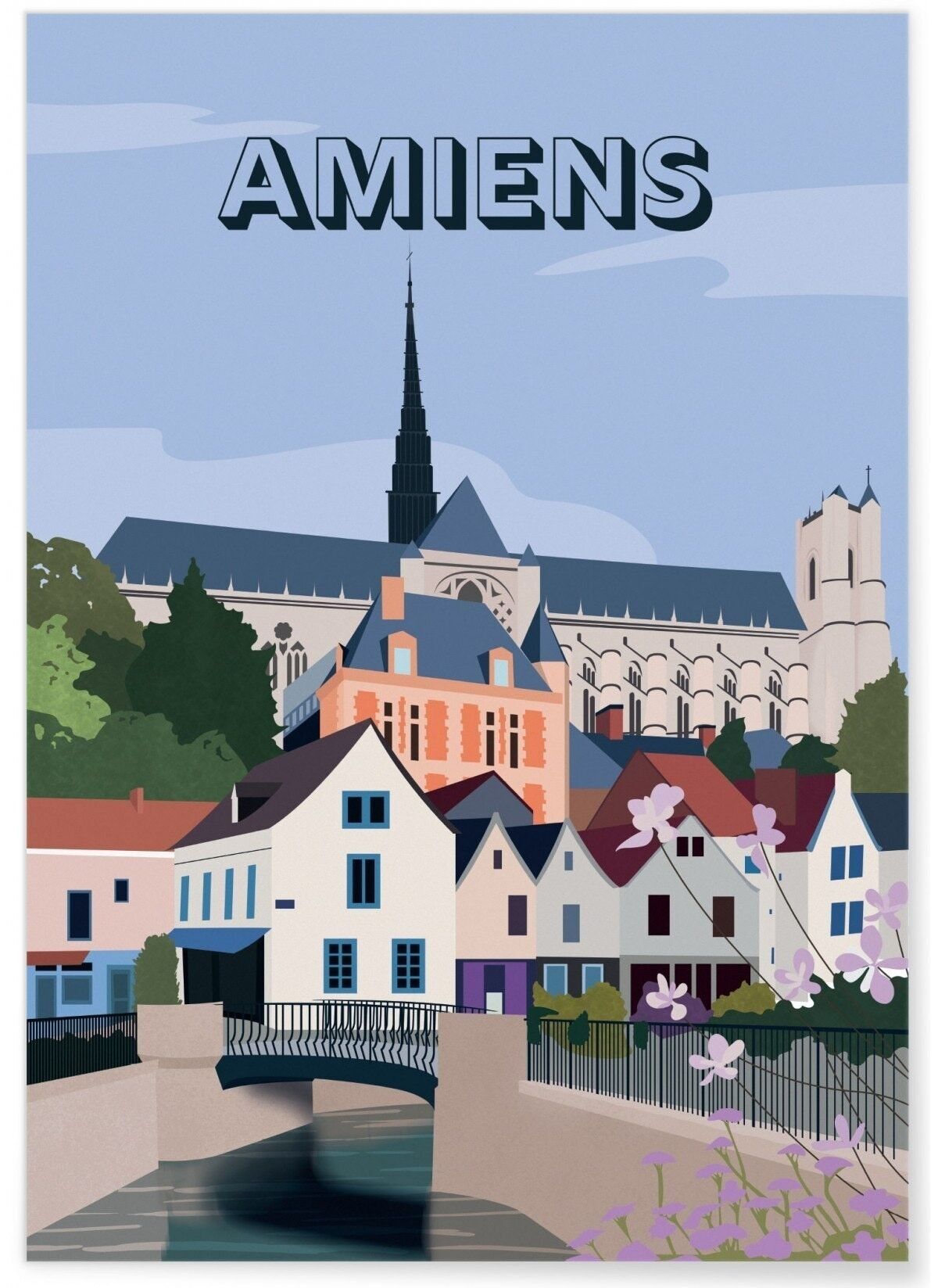 Cartel ilustrativo de la ciudad de Amiens