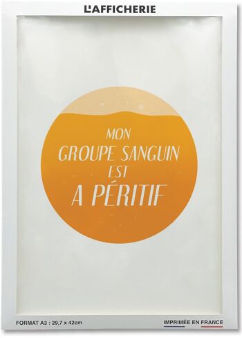 Affiche Groupe sanguin A péritif 2