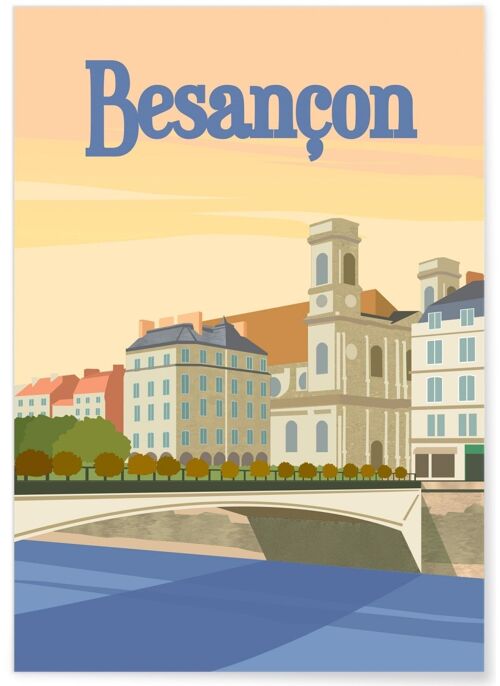 Affiche illustration de la ville de Besançon