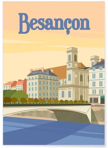 Affiche illustration de la ville de Besançon 1